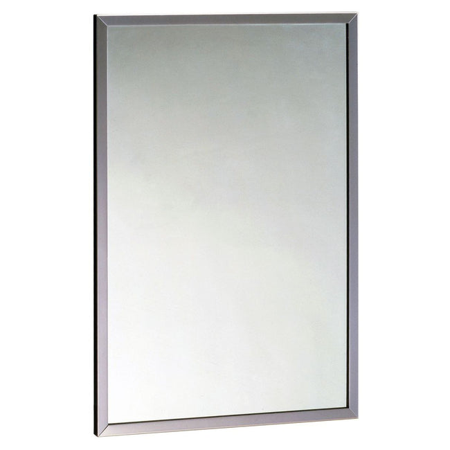 Bobrick 165 1836 - 18" x 36" Channel Frame Mirror in Polished Stainless Steel