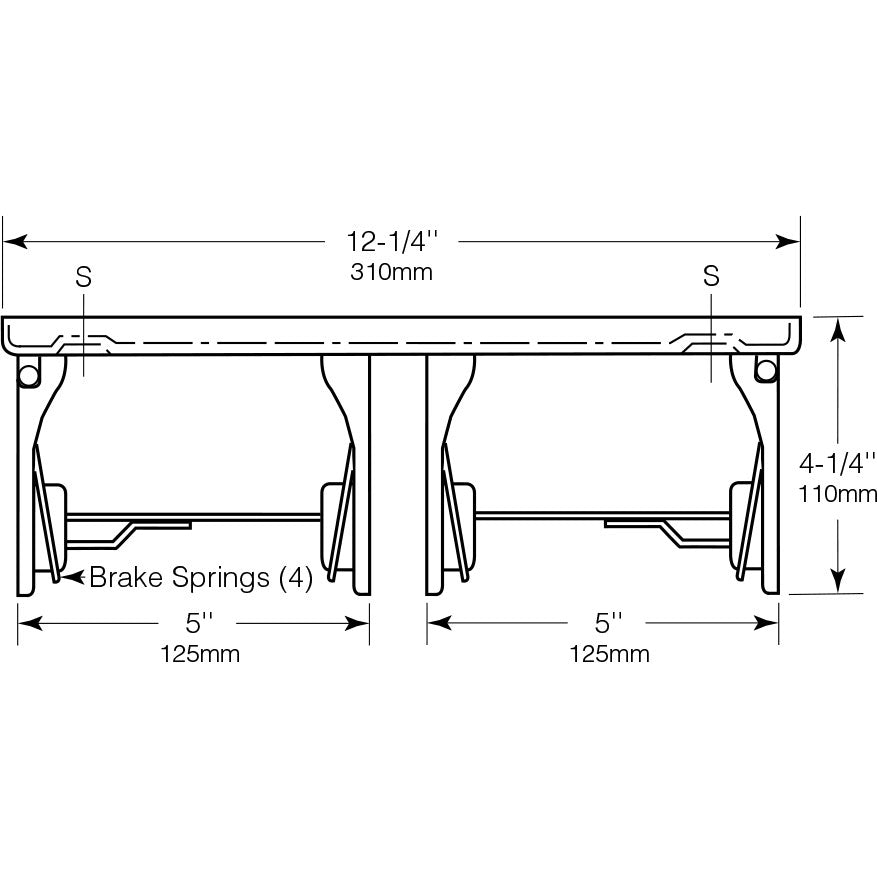 Bobrick 265 - ClassicSeries Surface Mounted Vandal Resistant Toilet Tissue Dispenser in Chrome Plate