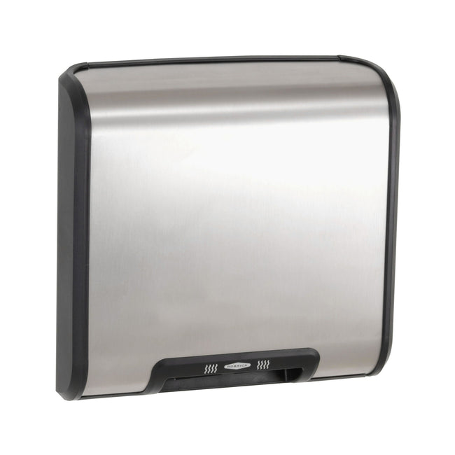Bobrick 7128 115V - TrimLineSeries 304 Stainless Steel ADA Surface-Mounted Automatic Hand Dryer, Sat