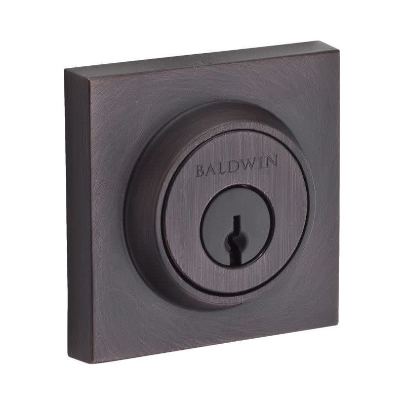 Baldwin Contemporary Square Rose Single Cylinder Deadbolt