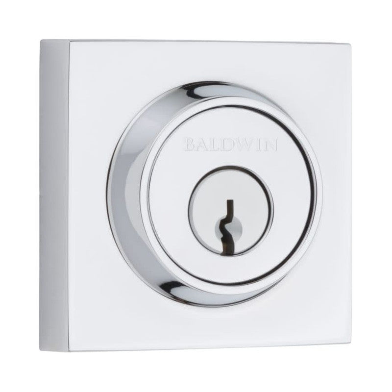 Baldwin Contemporary Square Rose Single Cylinder Deadbolt