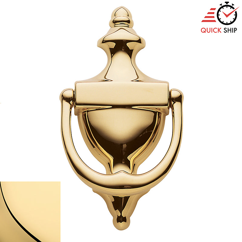 Baldwin 0102 - 6-1/2" Solid Brass Colonial Door Knocker