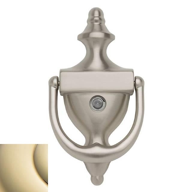 Baldwin 0103 - 6-1/2" Solid Brass Colonial Door Knocker with Viewer