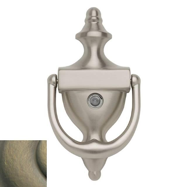 Baldwin 0103 - 6-1/2" Solid Brass Colonial Door Knocker with Viewer