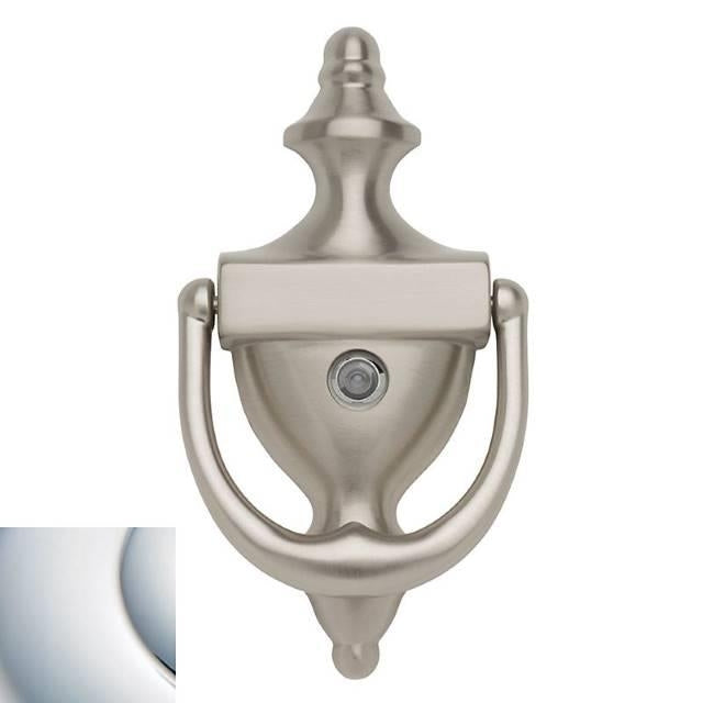 Baldwin 0103 - 6-1/2" Solid Brass Colonial Door Knocker with Viewer