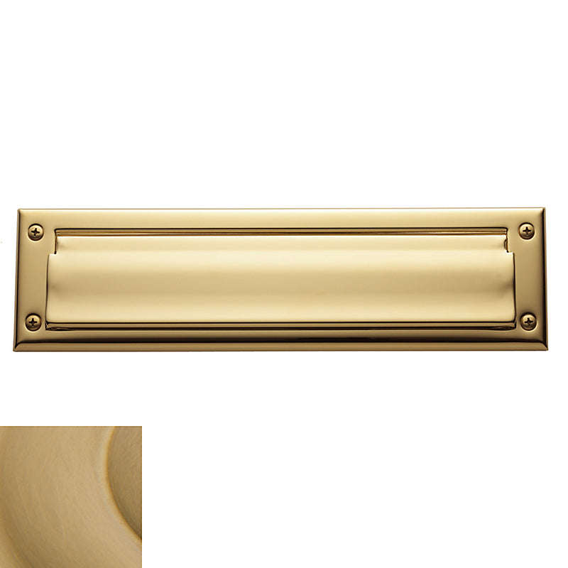 Baldwin 0014 - 13" x 3-5/8" Letter Box Plate with Interior Plate