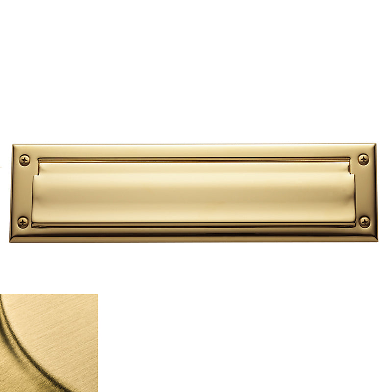 Baldwin 0014 - 13" x 3-5/8" Letter Box Plate with Interior Plate