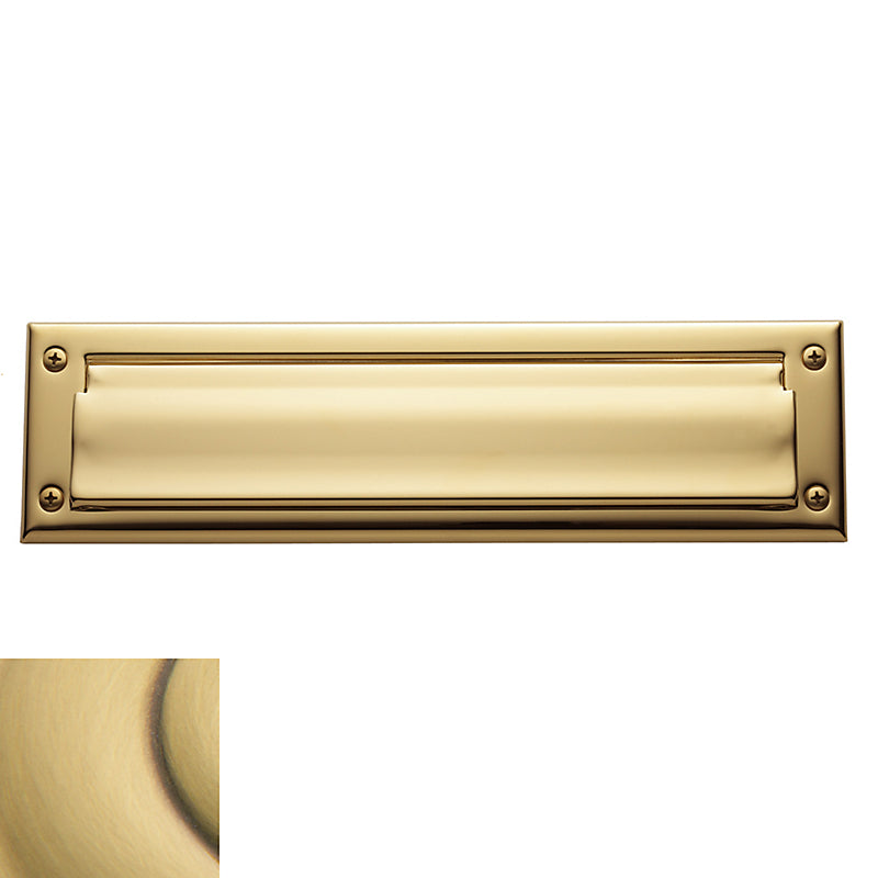 Baldwin 0014 - 13" x 3-5/8" Letter Box Plate with Interior Plate