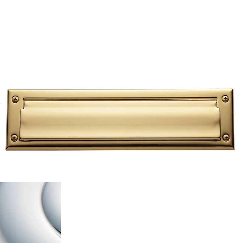 Baldwin 0014 - 13" x 3-5/8" Letter Box Plate with Interior Plate