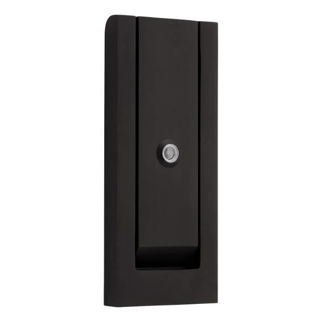 Baldwin 0185 - 6" Solid Brass Modern Door Knocker with Door Viewer