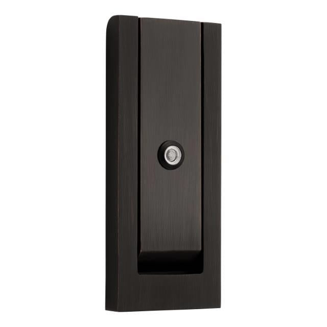 Baldwin 0185 - 6" Solid Brass Modern Door Knocker with Door Viewer