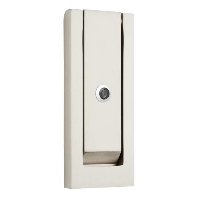 Baldwin 0185 - 6" Solid Brass Modern Door Knocker with Door Viewer