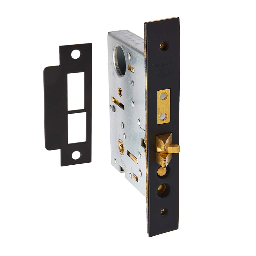 6021190L - Estate Mortise Lock Body - Left Handed - Satin Black
