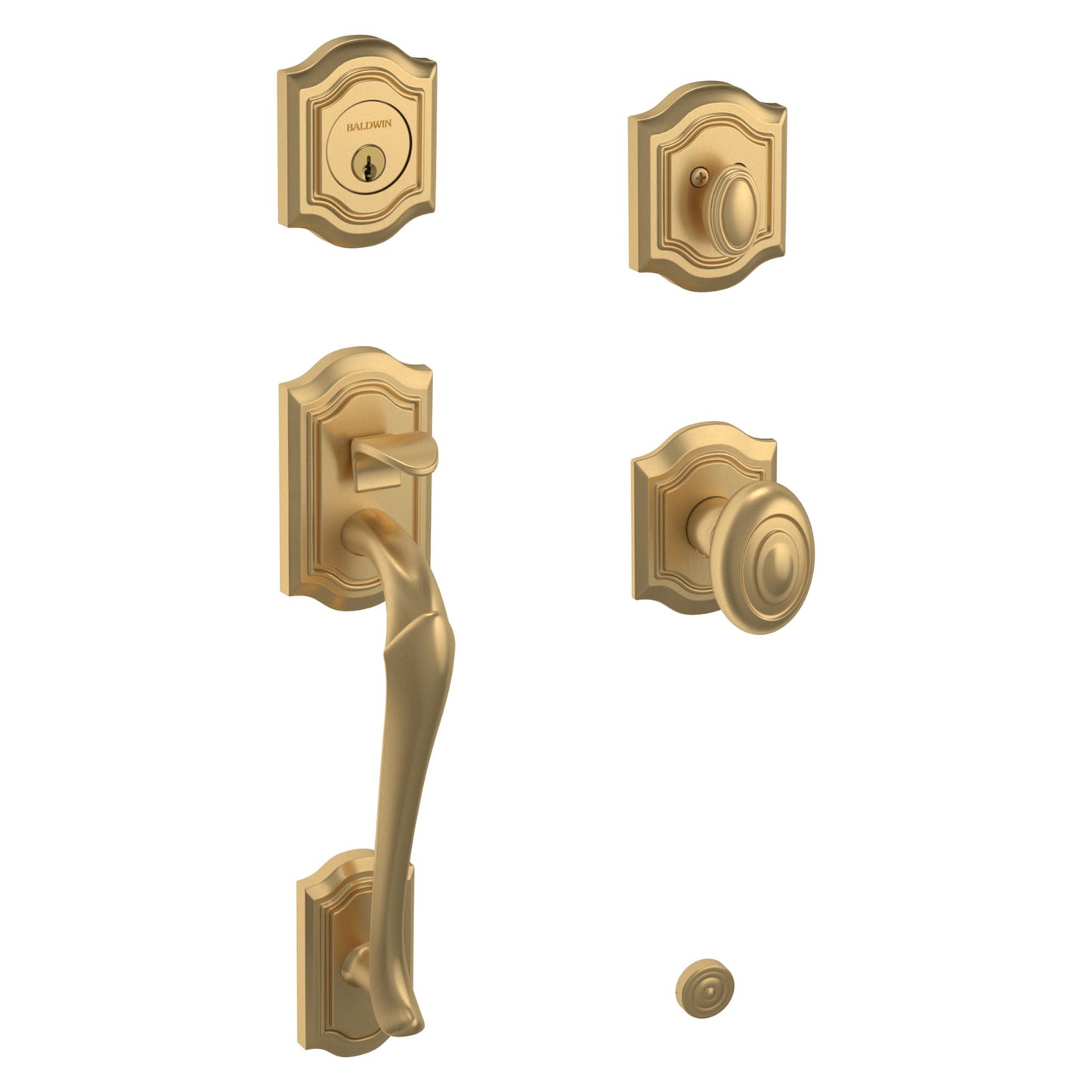 Bethpage Single Cylinder Handleset with 5077 Interior Knob