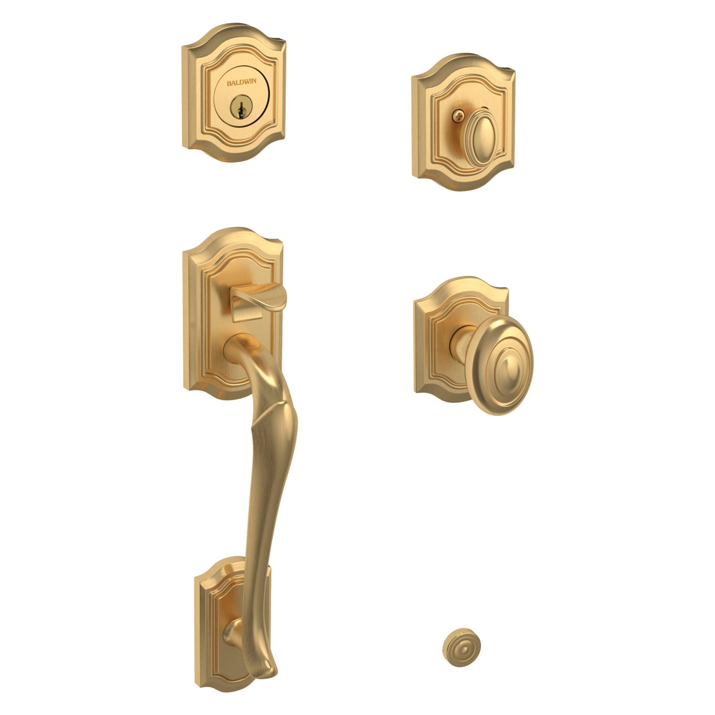 Bethpage Single Cylinder Handleset with 5077 Interior Knob