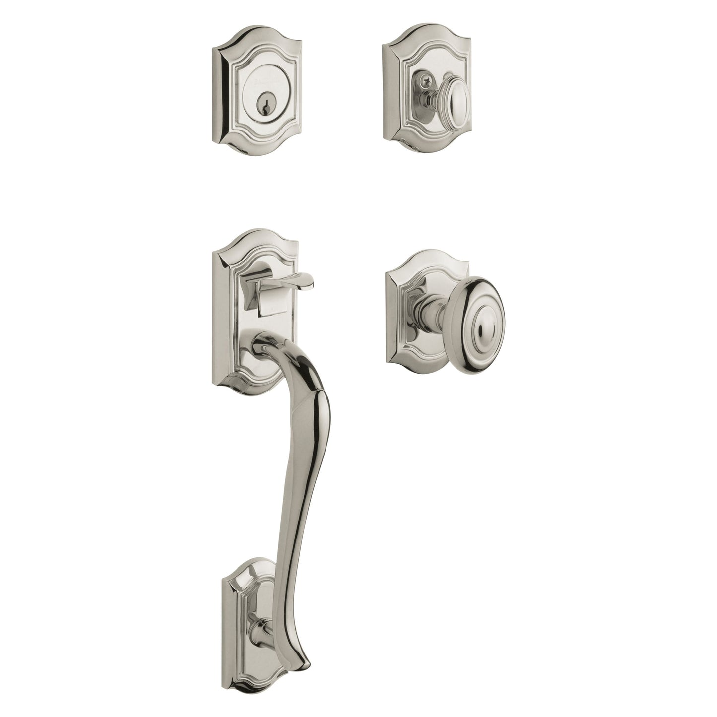 Bethpage Single Cylinder Handleset with 5077 Interior Knob