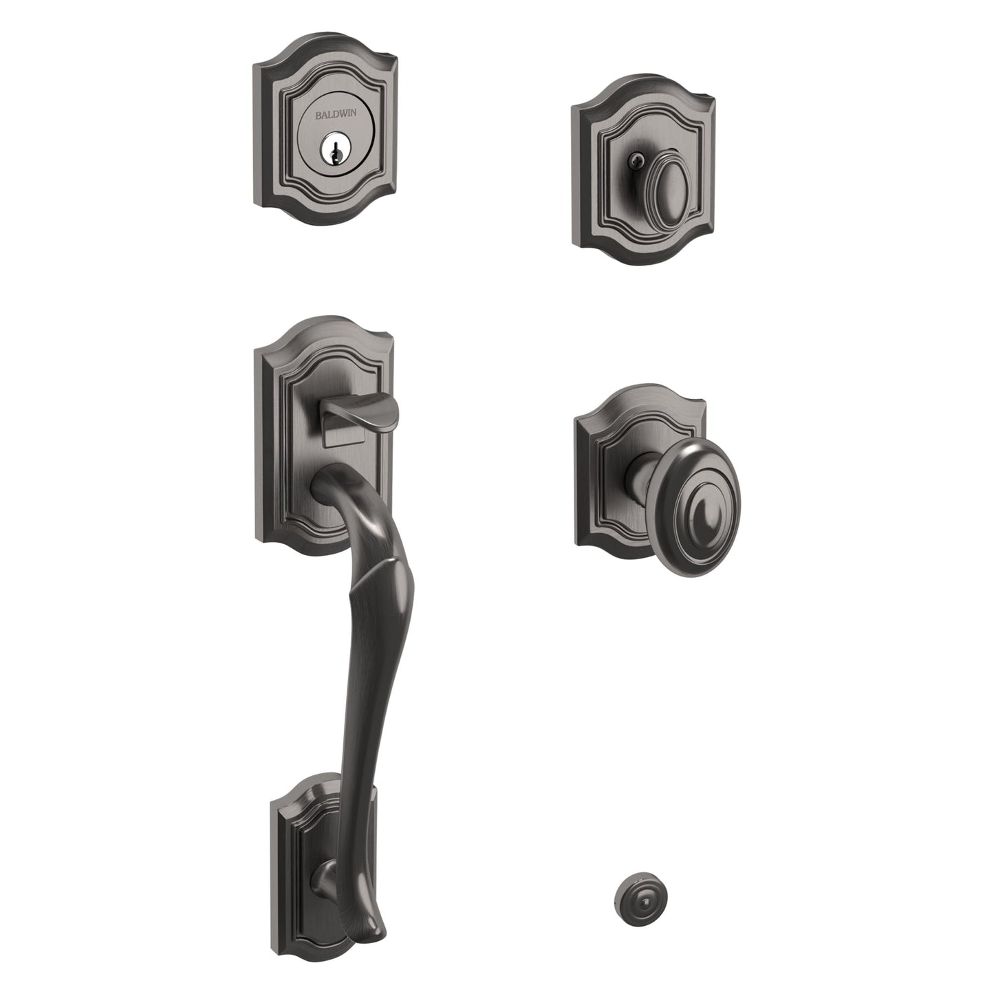 Bethpage Single Cylinder Handleset with 5077 Interior Knob