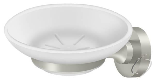 BBN2012-15 Soap Holder with Glass; BBN Series; Satin Nickel Finish