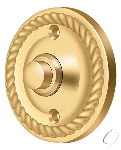 BBRR213CR003 Bell Button; Round Rope; Lifetime Brass Finish
