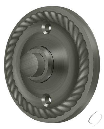 BBRR213U15A Bell Button; Round Rope; Antique Nickel Finish