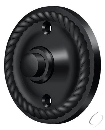 BBRR213U19 Bell Button; Round Rope; Black Finish