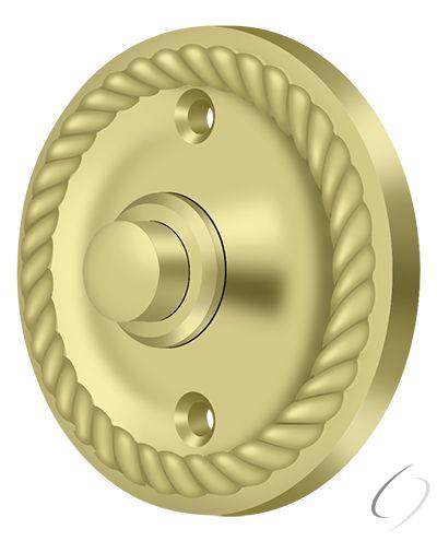 BBRR213U3 Bell Button; Round Rope; Bright Brass Finish