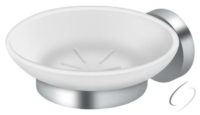 BBS2012-26 Soap Holder with Glass BBS Series; Bright Chrome Finish