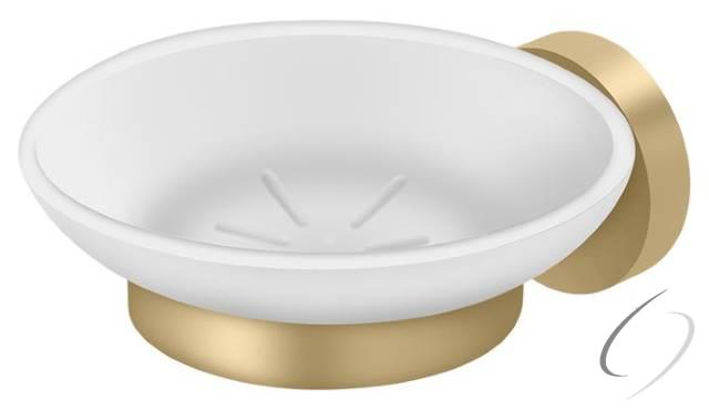 BBS2012-4 Soap Holder with Glass BBS Series; Satin Brass Finish