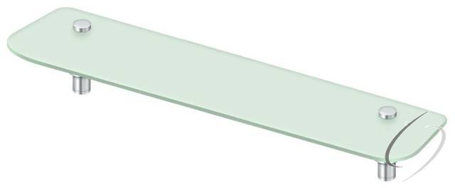 BBS2750-26 27-1/2" Shampoo Shelf with Glass BBS Series; Bright Chrome Finish
