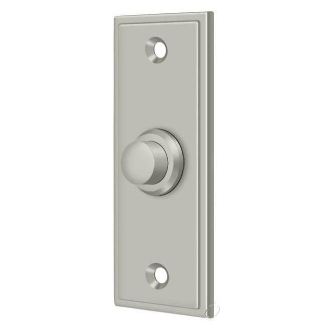 BBS333U15 Bell Button; Rectangular Contemporary; Satin Nickel Finish