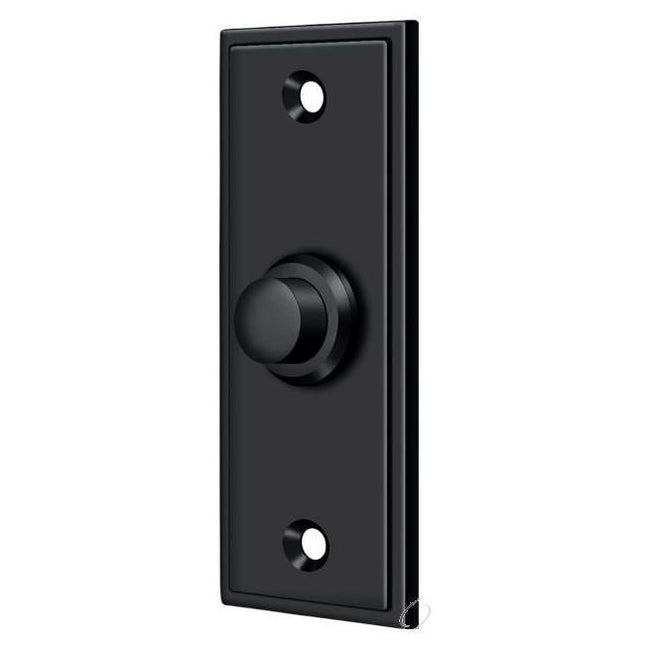 BBS333U19 Bell Button; Rectangular Contemporary; Black Finish