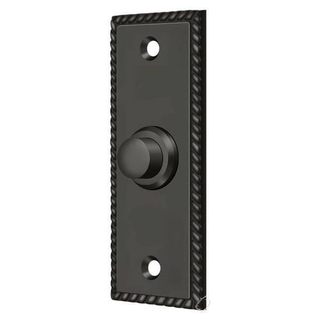 BBSR333U10B Bell Button; Rectangular Rope; Oil Rubbed Bronze Finish