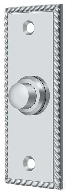 BBSR333U26 Bell Button; Rectangular Rope; Bright Chrome Finish