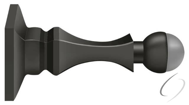 BDH35U10B 3-1/2" Baseboard Door Bumper; Solid Brass; Oil Rubbed Bronze Finish