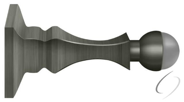 BDH35U15A 3-1/2" Baseboard Door Bumper; Solid Brass; Antique Nickel Finish