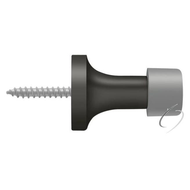 BDS125U10B 1-1/2" Baseboard Door Bumper; Solid Brass; Oil Rubbed Bronze Finish