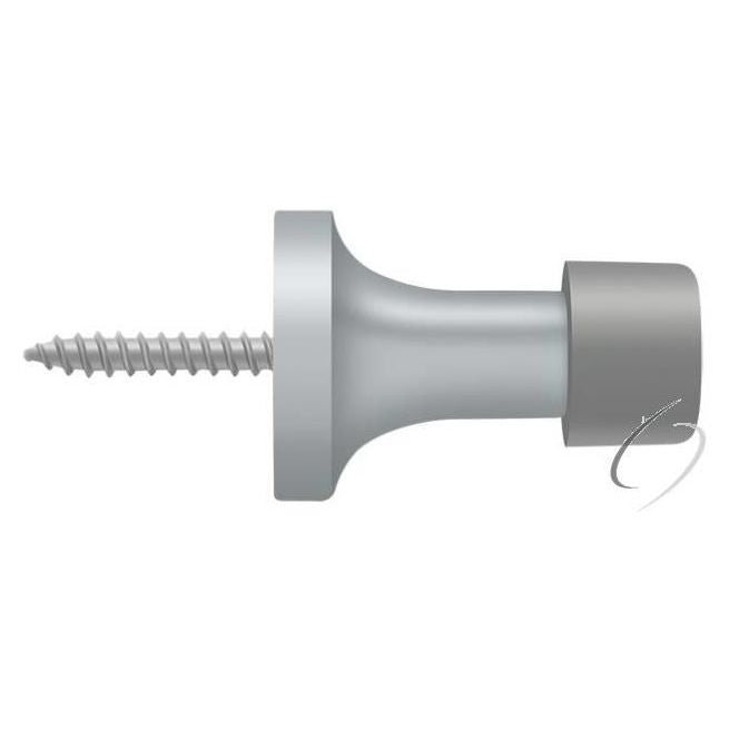 BDS125U26D 1-1/2" Baseboard Door Bumper; Solid Brass; Satin Chrome Finish