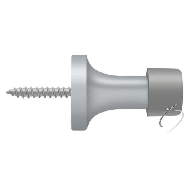 BDS125U26D 1-1/2" Baseboard Door Bumper; Solid Brass; Satin Chrome Finish