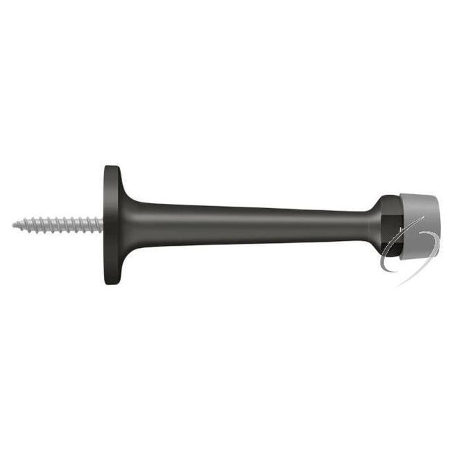 3-1/4" Baseboard Door Bumper; Solid Brass; Oil Rubbed Bronze Finish