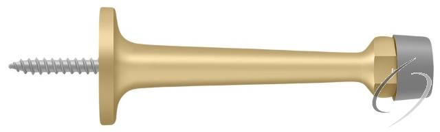 BDS30U4 3-1/4" Baseboard Door Bumper; Solid Brass; Satin Brass Finish