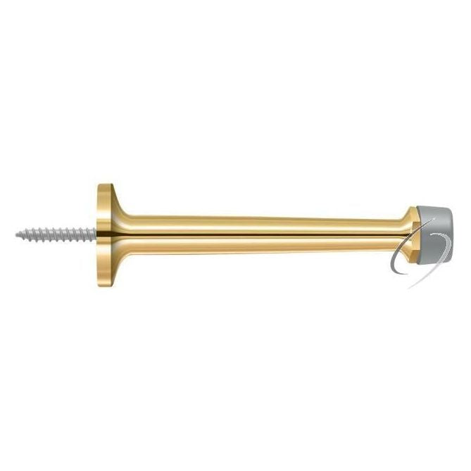 BDS425CR003 4" Baseboard Door Bumper; Solid Brass; Lifetime Brass Finish
