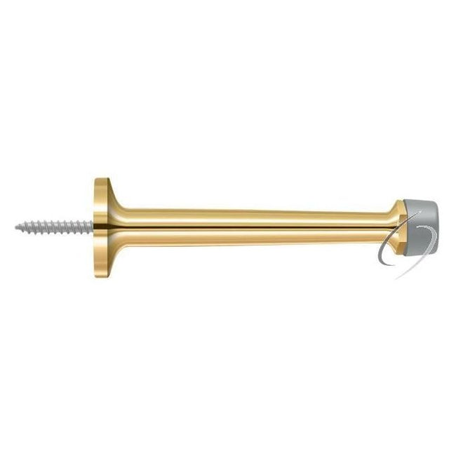 BDS425CR003 4" Baseboard Door Bumper; Solid Brass; Lifetime Brass Finish