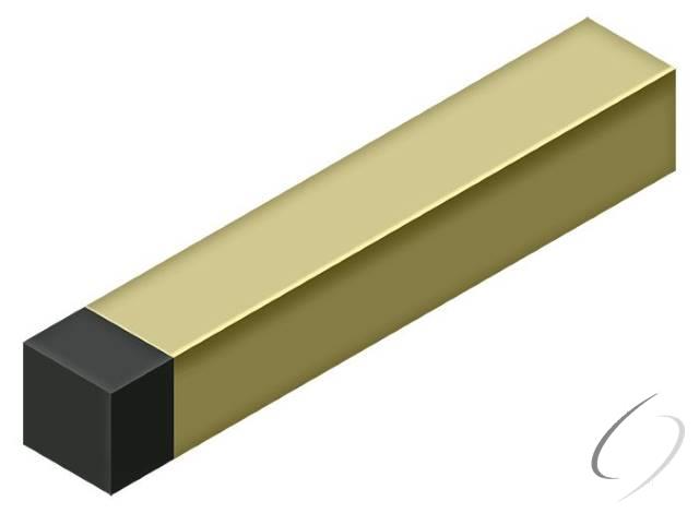 BDSS40U3-UNL 4" Modern Square Heavy Duty Door Bumper; Steel; Unlacquered Bright Brass Finish