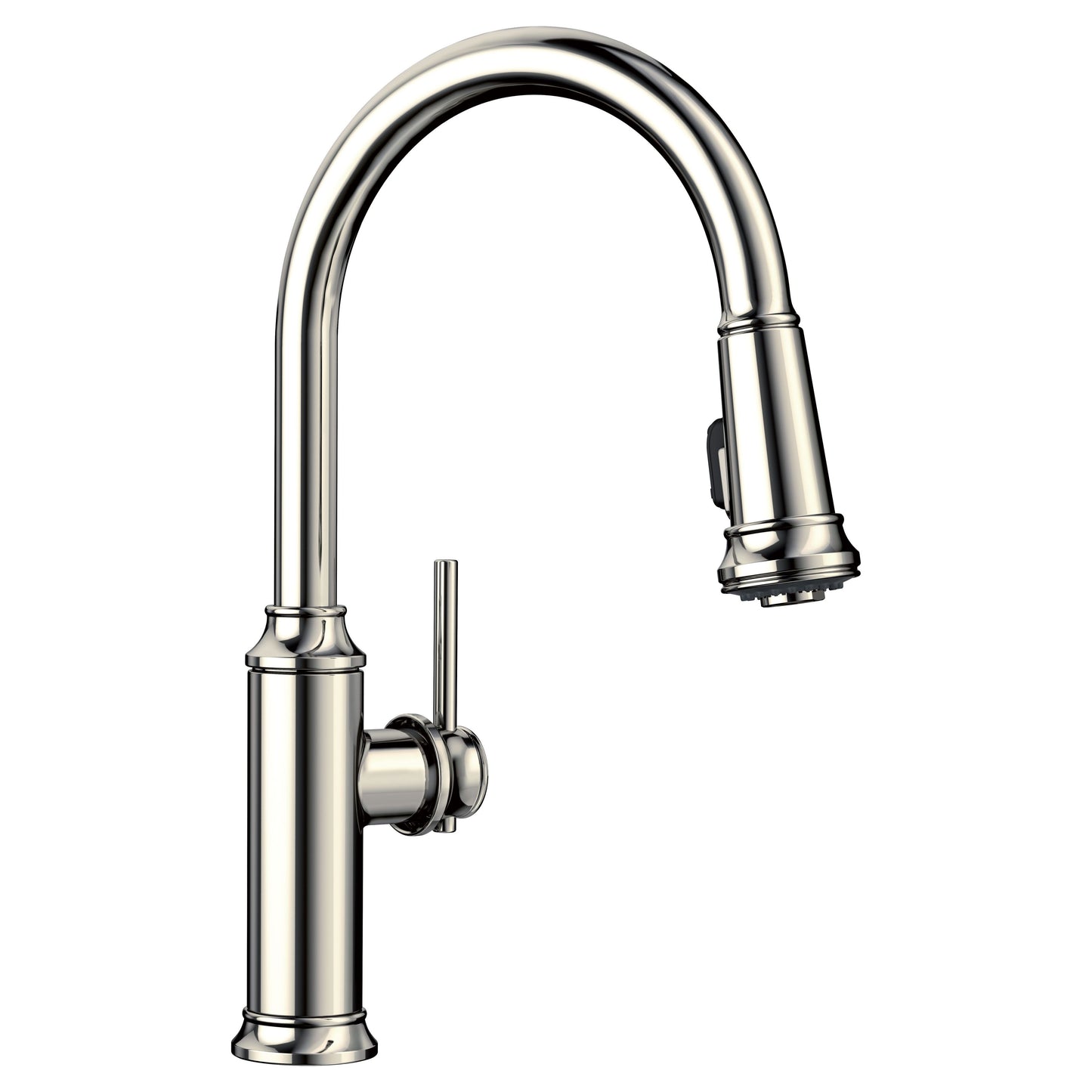 Blanco 442502 Empressa 1.5 GPM High Arc Pull-Down Dual Spray Kitchen Faucet in Polished Nickel