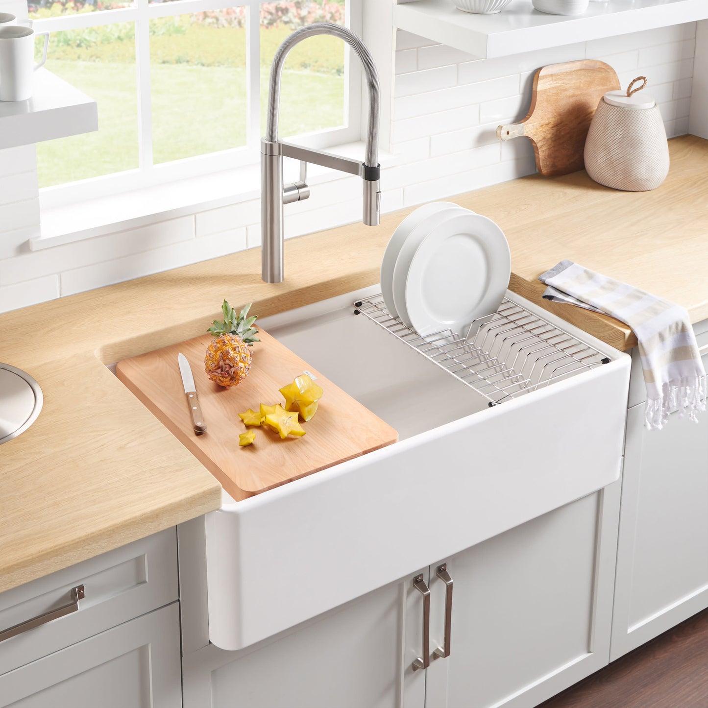 Blanco 523026 - Profina 36" Apron Front Farmhouse Kitchen Sink with Cutting Board in White