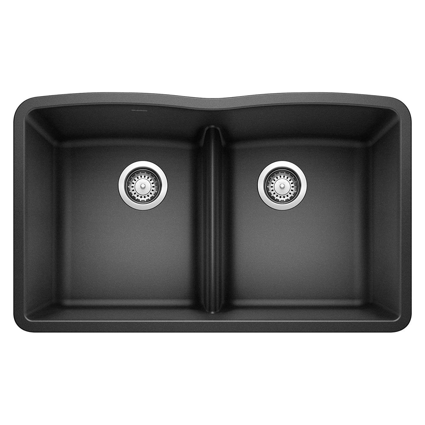 Diamond Double Bowl Undermount Kitchen Sink with Low Divide - Anthracite
