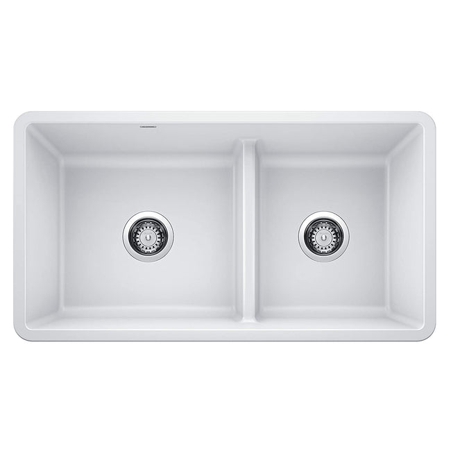Precis Reversible 1-3/4 w/Low Divide-White Sink, 25" L x 22" W x 9.25" H