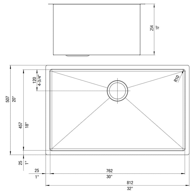 Blanco 513686 - 32" x 20" Precision R0 Single Bowl Undermount Kitchen Sink in Stainless Steel