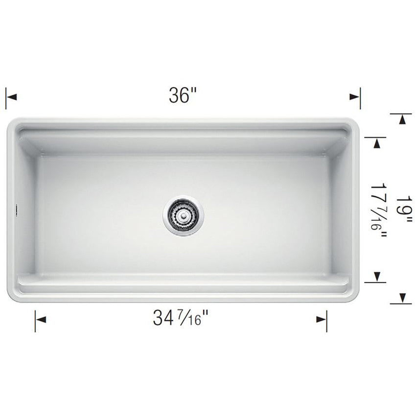 Blanco 523026 - Profina 36" Apron Front Farmhouse Kitchen Sink with Cutting Board in White