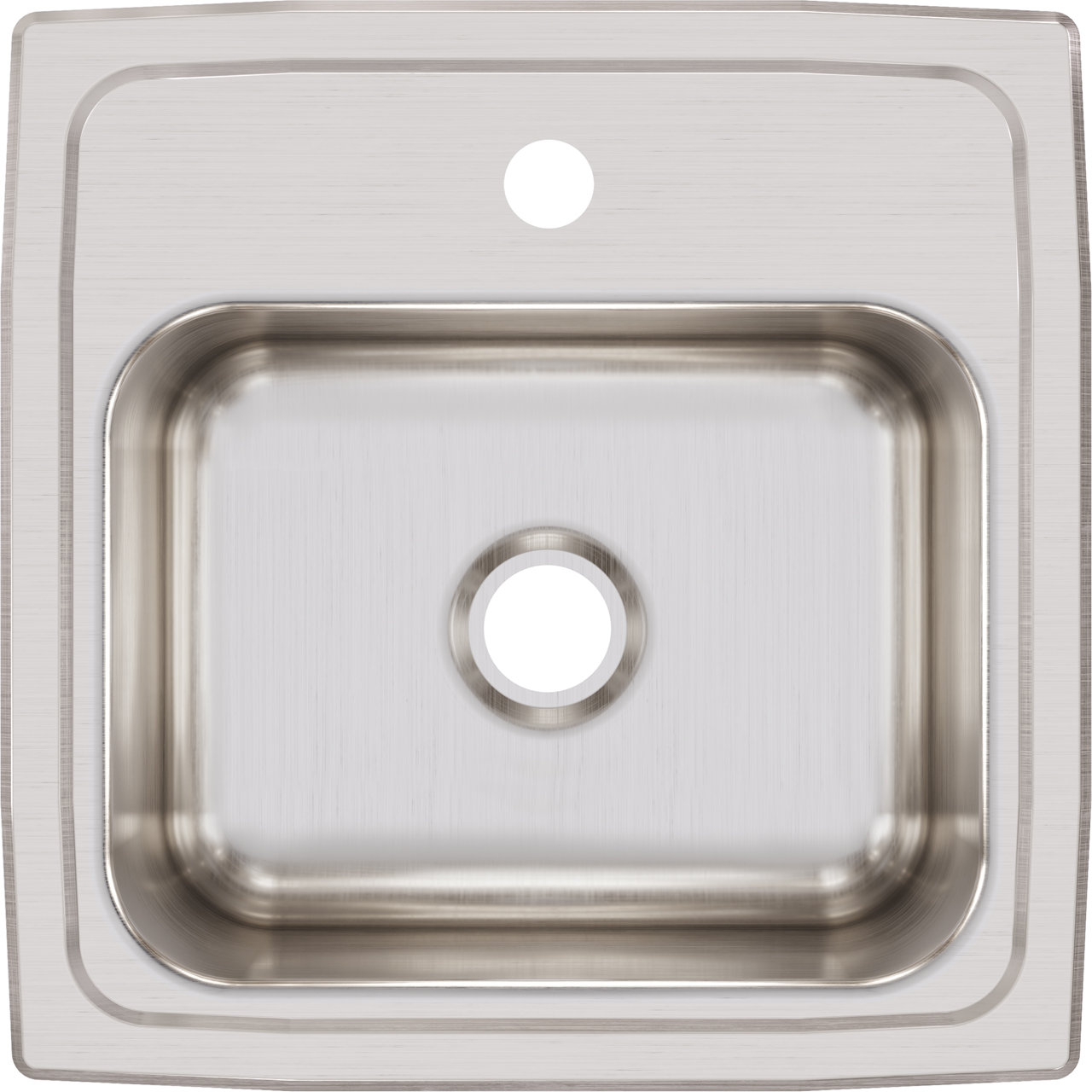 Elkay BLR151 - Elkay Lustertone Classic Stainless Steel 15" x 15" x 7-1/8", Single Bowl Drop-in Bar